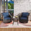 Chaise berçante d'extérieur pivotante avec table d'appoint-159934962