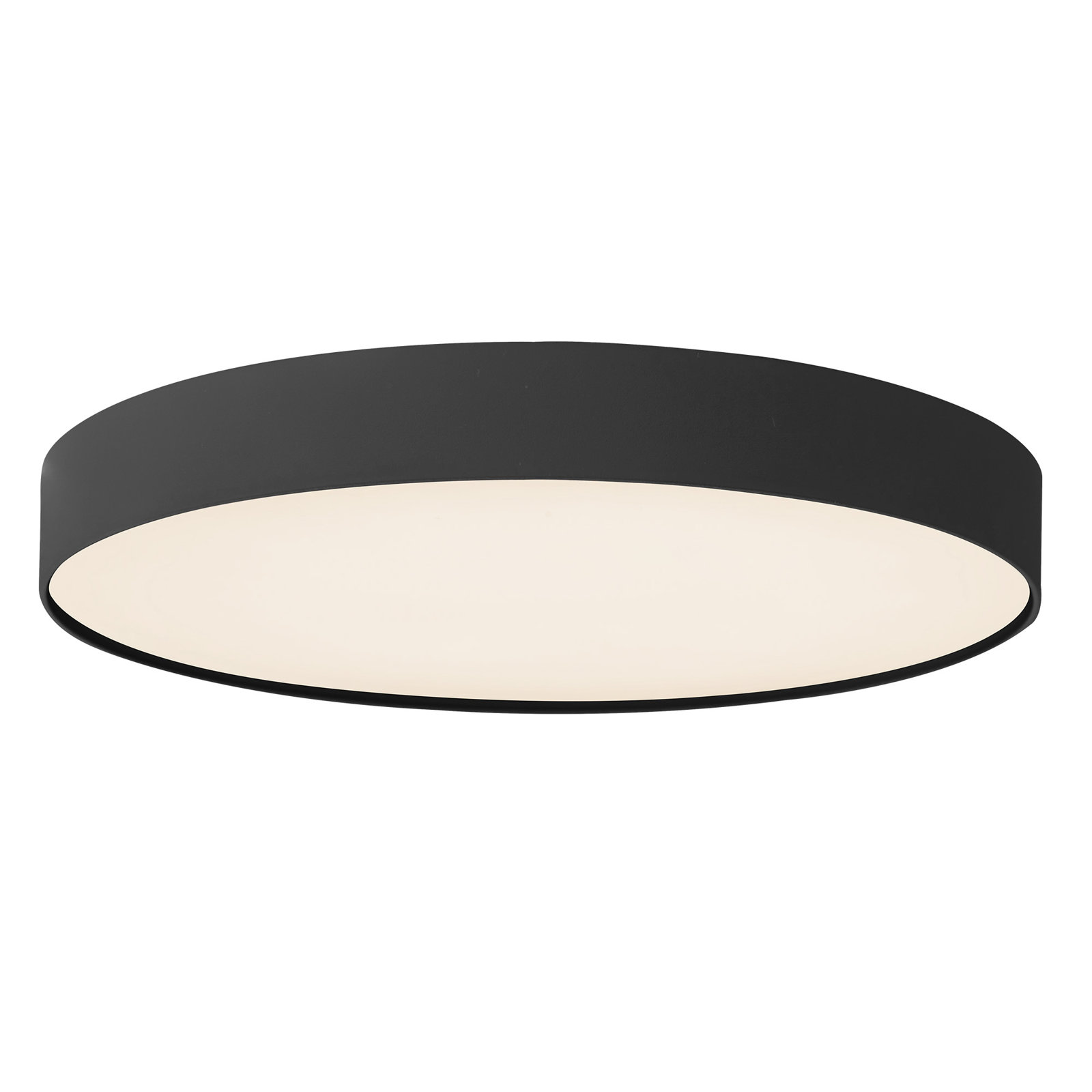 Chiedza 7-in Black dimmable LED Flush Mount, Matte Black