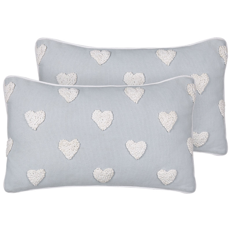 Nephtali Geometric Cushion, 30cm H x 50cm W, Grey