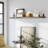 60" Long, 11.25'' Deep, 1.5" Thick, Wooden Floating Shelves For Wall, Metal Brackets Included-276142763