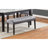 1Pc Gray Black Bench Dining Room Velvet Fabric Upholstery Kitchen Dining Wooden Furniture