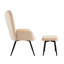 Ocilla Velvet Armchair with Footstool