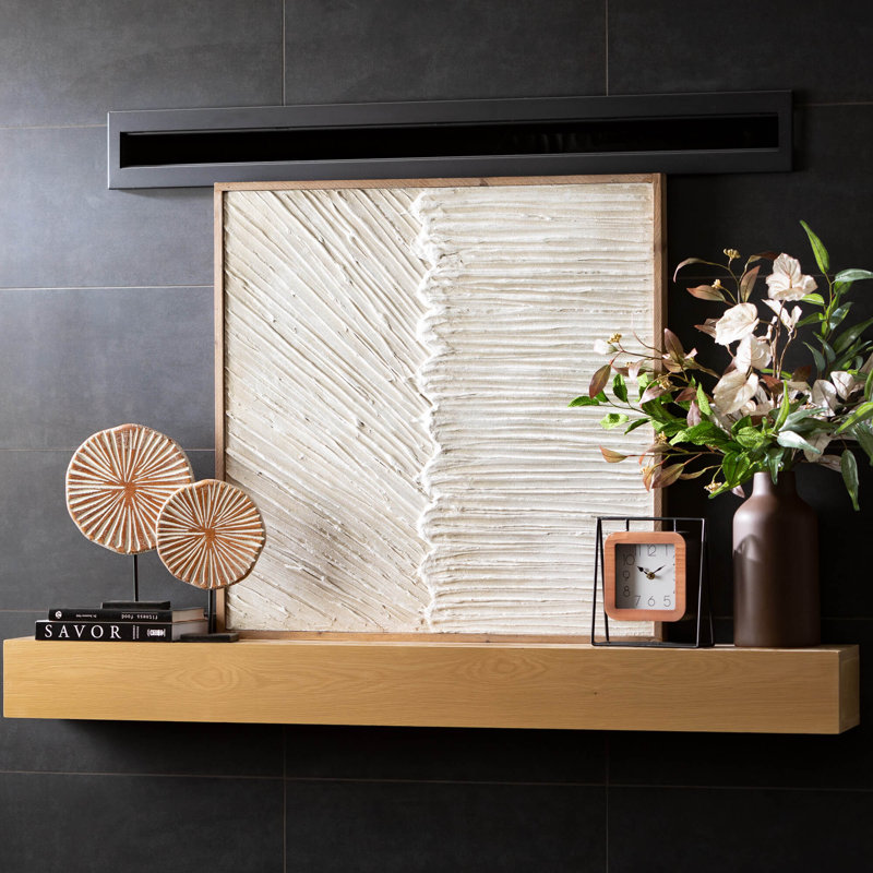 Décoration murale texturée 32,75 po, bois