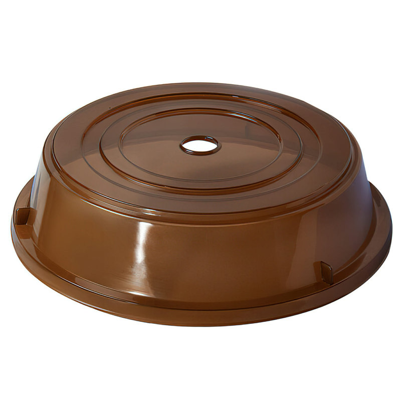 Couvre-assiettes rondes en plastique GET CO-103-CL, (ensemble de 12), Ambre, 12.13"