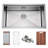 Blenzia 32 Inch Undermount Workstation 16 Gauge 304 Stainless Steel Single Bowl Handmade Rectangular Kitchen Sink with Accessories Combo 32" x 18" x 10"-106669075