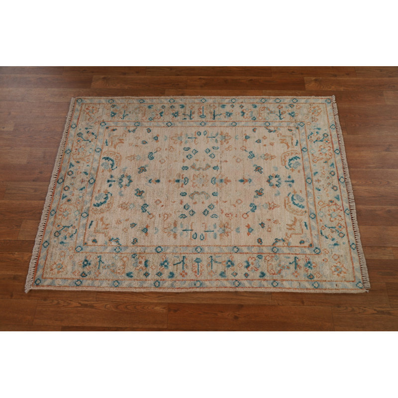 One-of-a-Kind 2'10" X 3'9" New Age Wool Area Rug in Beige