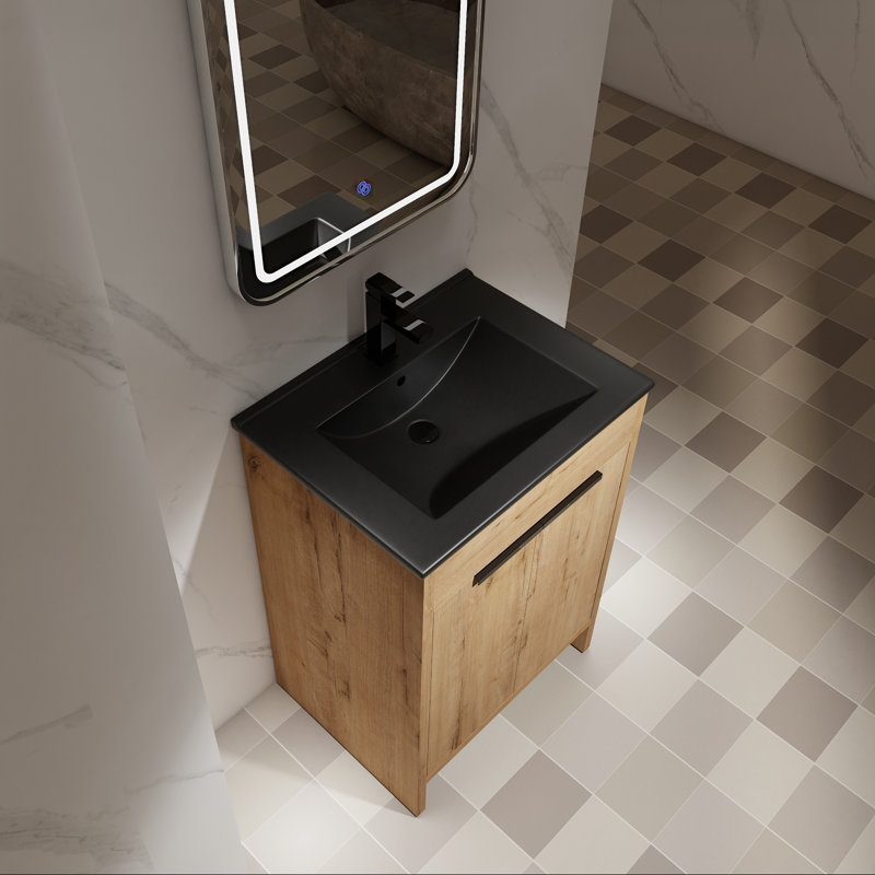 24in Single Bathroom Vanity with Ceramic Top, 44"