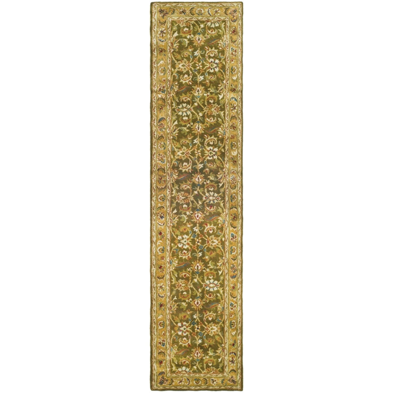 Mcauliffe Classic Hand Tufted Wool Oriental Rug, Runner 2'3" x 12'