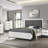 Taraval White Queen Upholstered Panel Bed