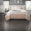 Ensemble de literie en percale de coton 6 pièces Farmhouse avec courtepointe réversible, rosé, double / grand