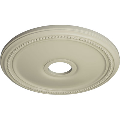 Endurathane Diane Ceiling Medallion, 18"OD x 3 5/8"ID x 1 1/8"P (Fits Canopies up to 5 3/8"), Hand-Painted Clear Yellow Finish