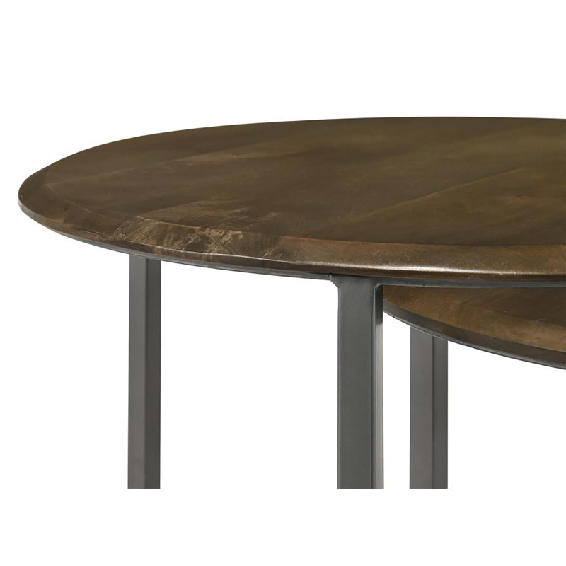 Table de bout Erickah, Brun, Fer