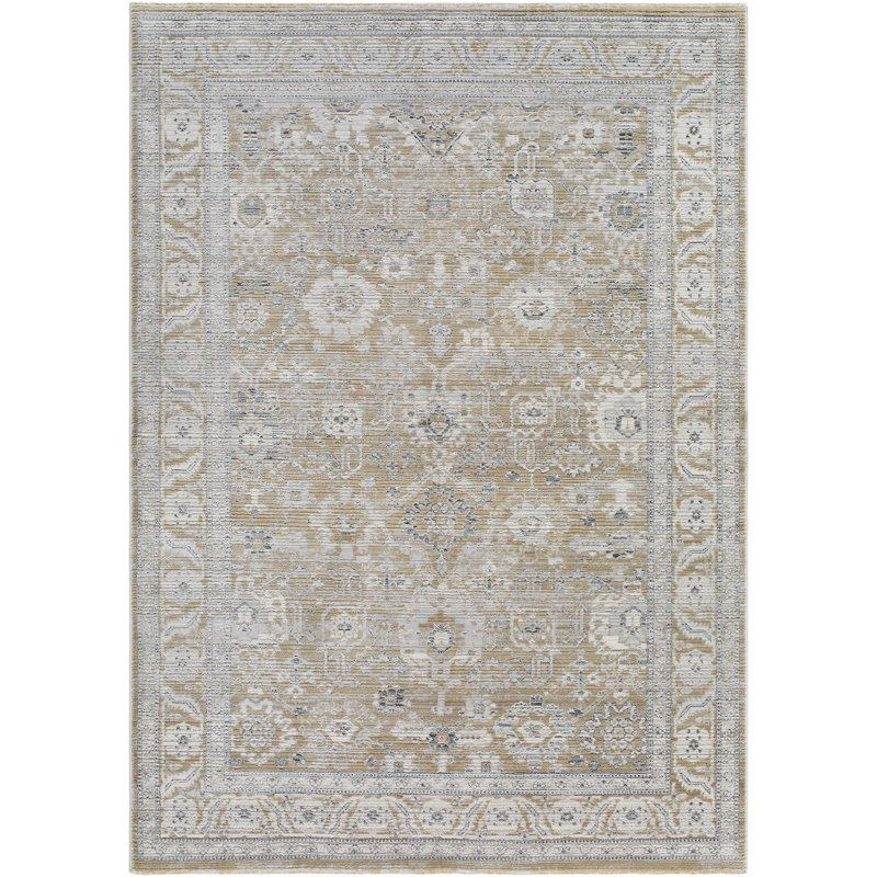 Tapis traditionnel tissé à la machine Boltri, Rectangle 2 pi x 2 pi 11 po