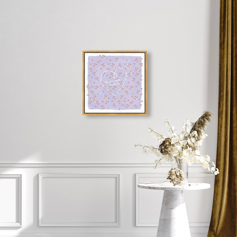 Lilac Spring Fashion Print by Oliver Gal, 21"H x 21"W, Gold Floater Frame
