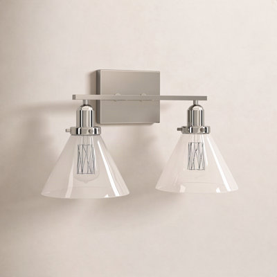 Catalina 2 Light Transparent Dimmable Bath Sconce