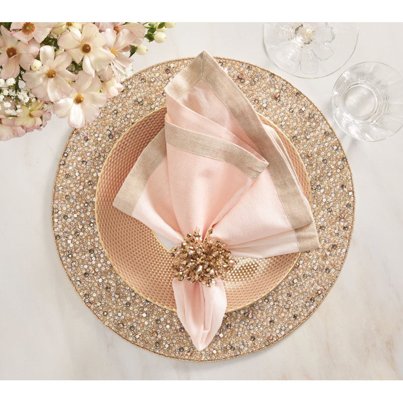 Aster Napkin Ring, Champagne