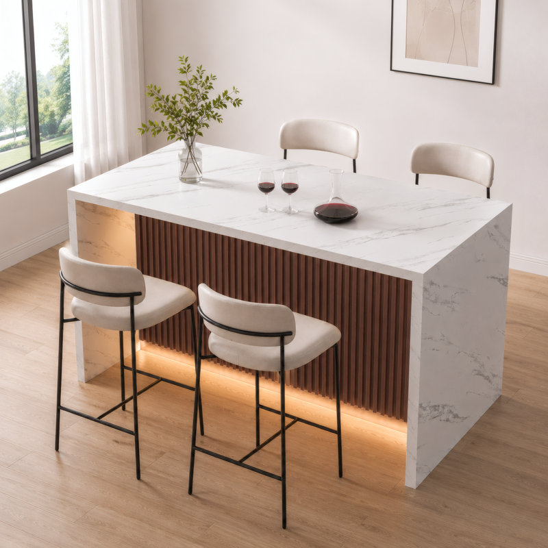 67" Rectangular Counter Height Dining Table, WFA-MBDT-WT-67
