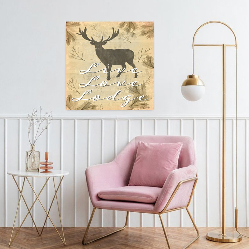 Live Love Lodge, architecture contemporaine abstraite, art forestier, H 32 po x l 32 po