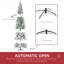 9' Unlit Snow Flocked Pine Artificial Christmas Tree With Realistic Branches And 1159 Tips