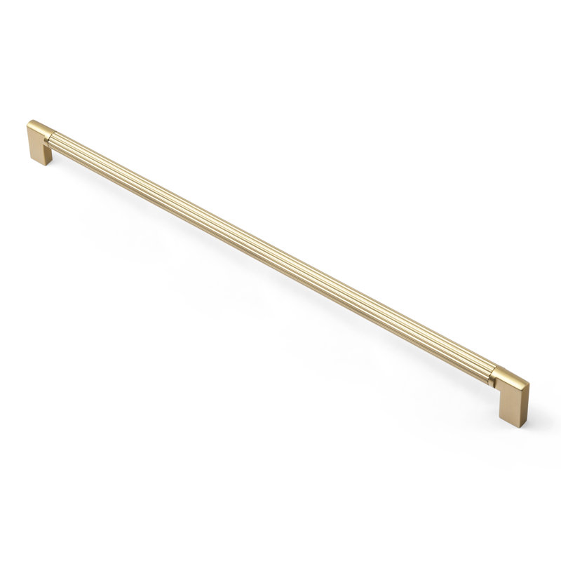 Poignées de meuble nervurées, poignées de tiroir cannelées en forme de L en laiton antique et bronze champagne, entraxe multiple pour placards et commodes de cuisine