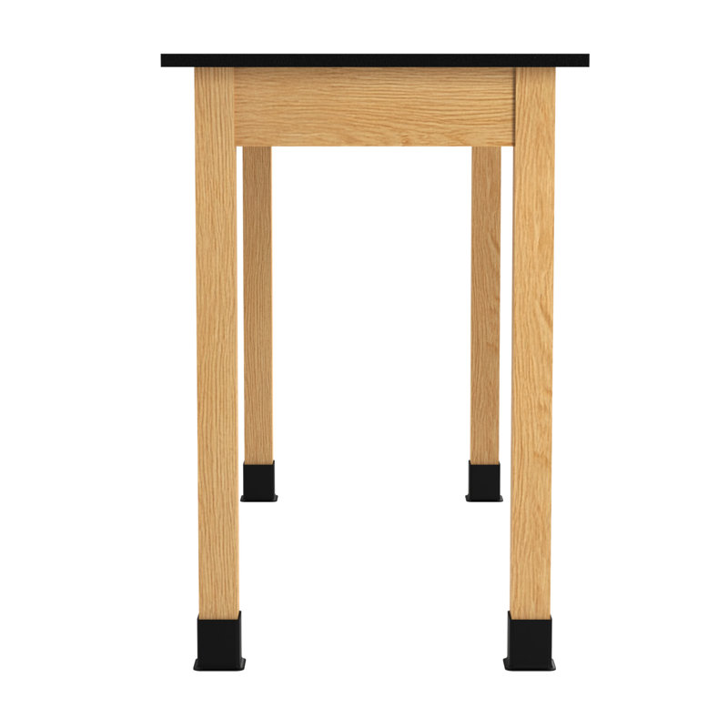 Série de tables à tablier PerpetuLab, Résine phénolique noire / chêne, H 36 po x L 60 po x l 24 po