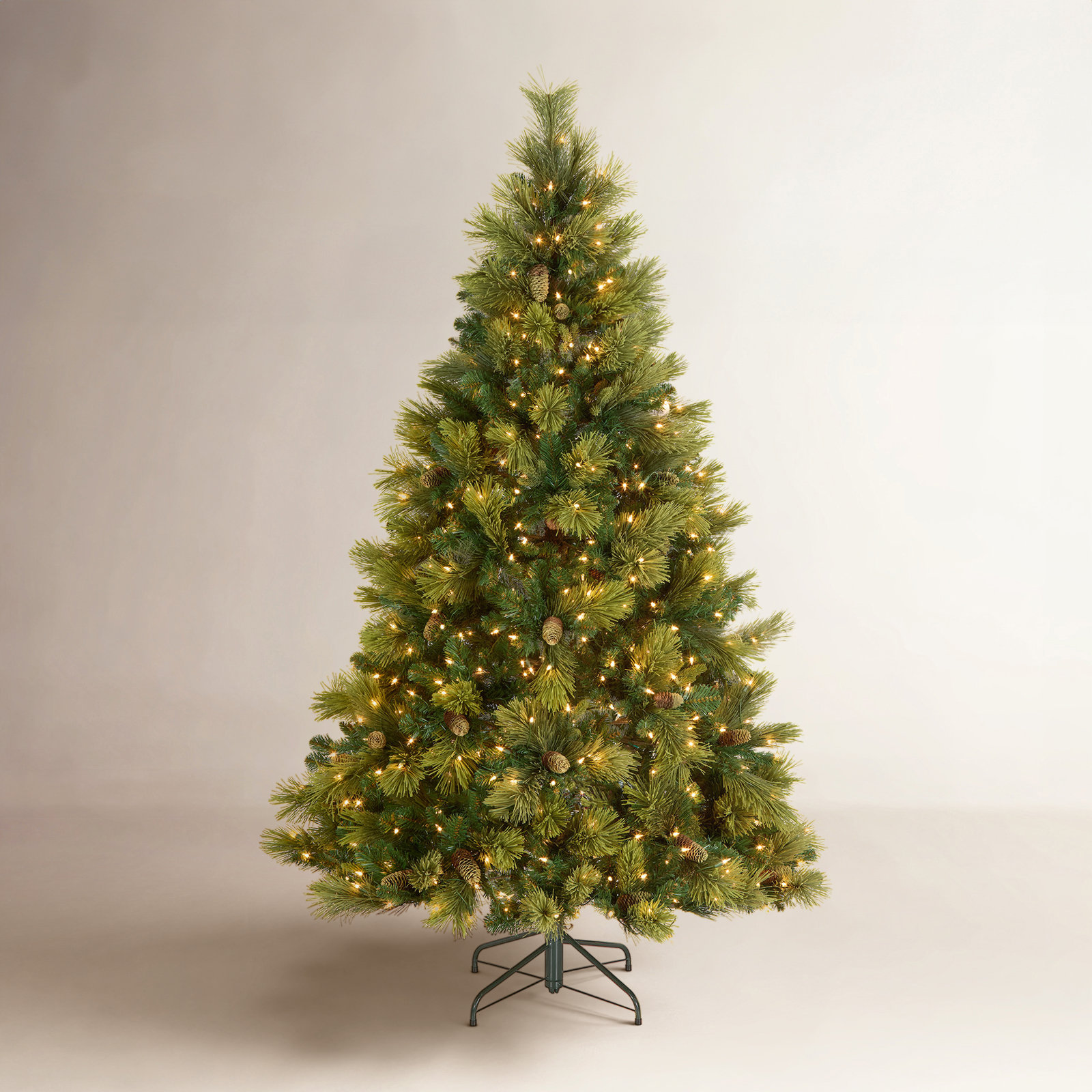 Quentin Flocked Pre-Lit Pine Christmas Tree, 6.5'