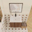Wall-Mounted Bathroom Vanity with Sink,Soft-Close Doors,Space-Saving Storage-126671658