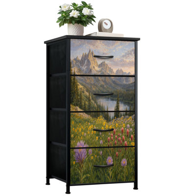 Commode pour chambre à coucher avec 4 tiroirs de rangement Sawtooth Mountains Idaho Commodes