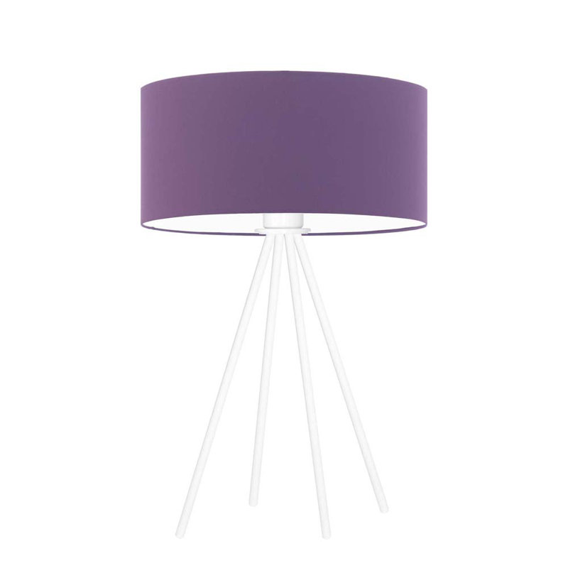 Arneshia Standard Table Lamp, White, Violet