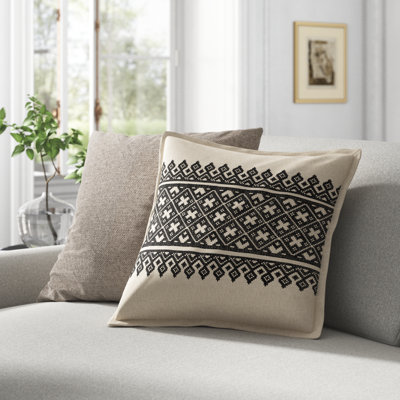 Pentas Geometric Linen Throw Pillow