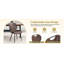 Ensemble de 4 chaises confortables en cuir PU, métal moderne pour la cuisine