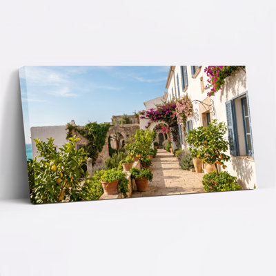 Jardin méditerranéen, art mural sur toile, ensemble de 1