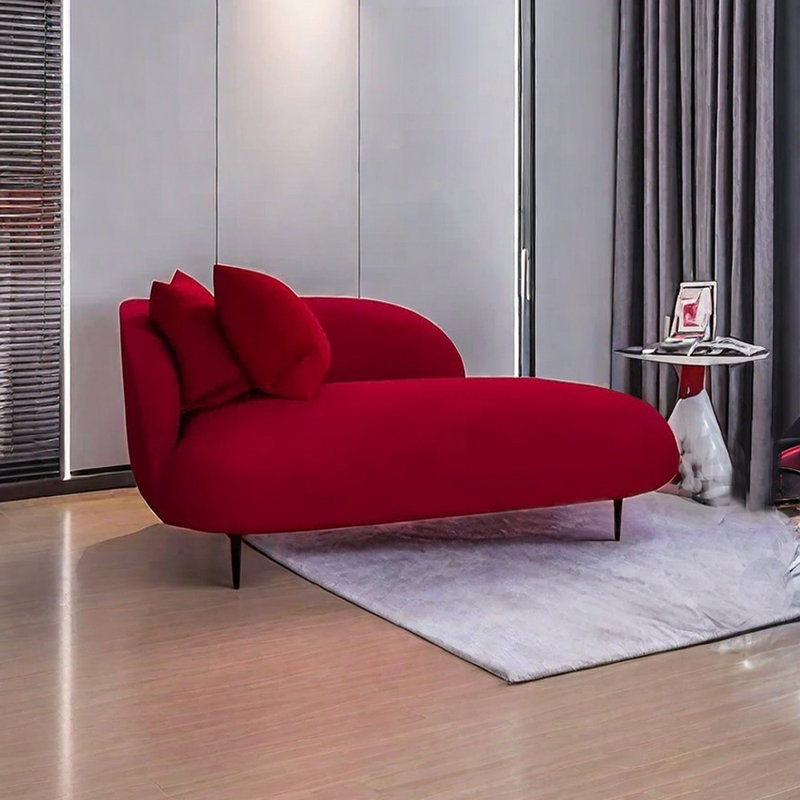 Chaises longues d'intérieur douillettes en flanelle Cozy, Orienté à gauche (vu de face)