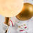 Modern Table Lamp, 15.0 x 5.1 x 15.7 Inches, White Polyester Body | Includes 5W G9 Bulb, 3000K Warm Light, 500 Lumens | Perfect for Kids' Rooms, Glam Decor, and Outer Space Themes, Stylish & Functional