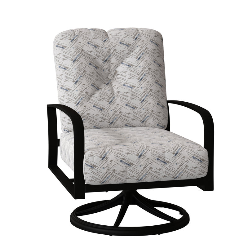 Fremont Outdoor Rocker Chair, Textured Black, Canvas Bird's Eye Sunbrella® Canvas