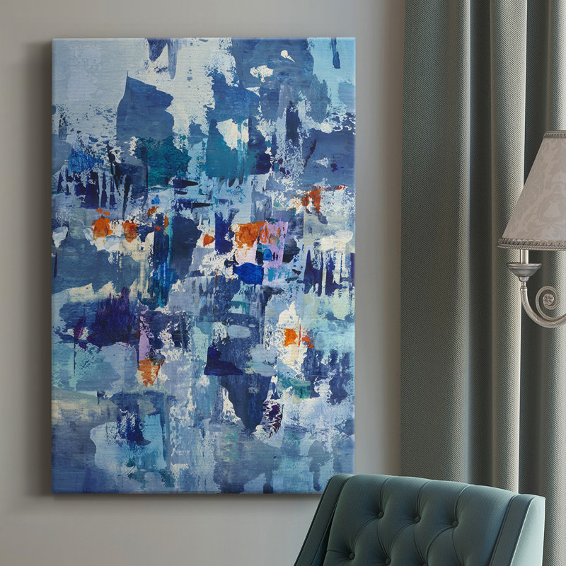 Toile tendue avec châssis de qualité supérieure Reticent III - prête à être accrochée, H 18 po x l 12 po x P 1 po