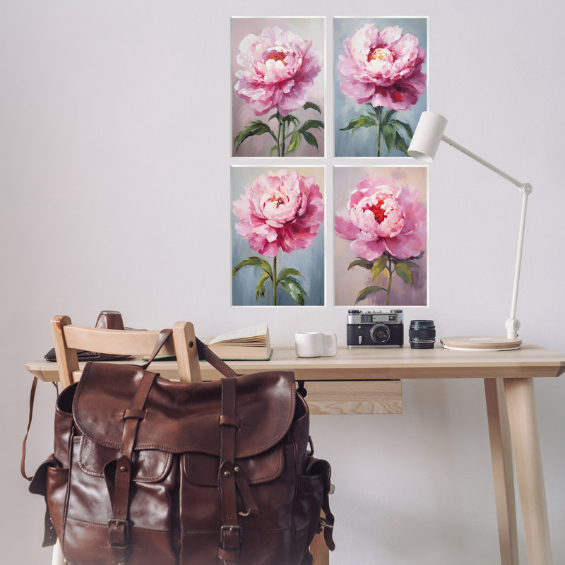  "Flush Pink Florals" par Petal Prints Design, H 15 po x l 10 po
