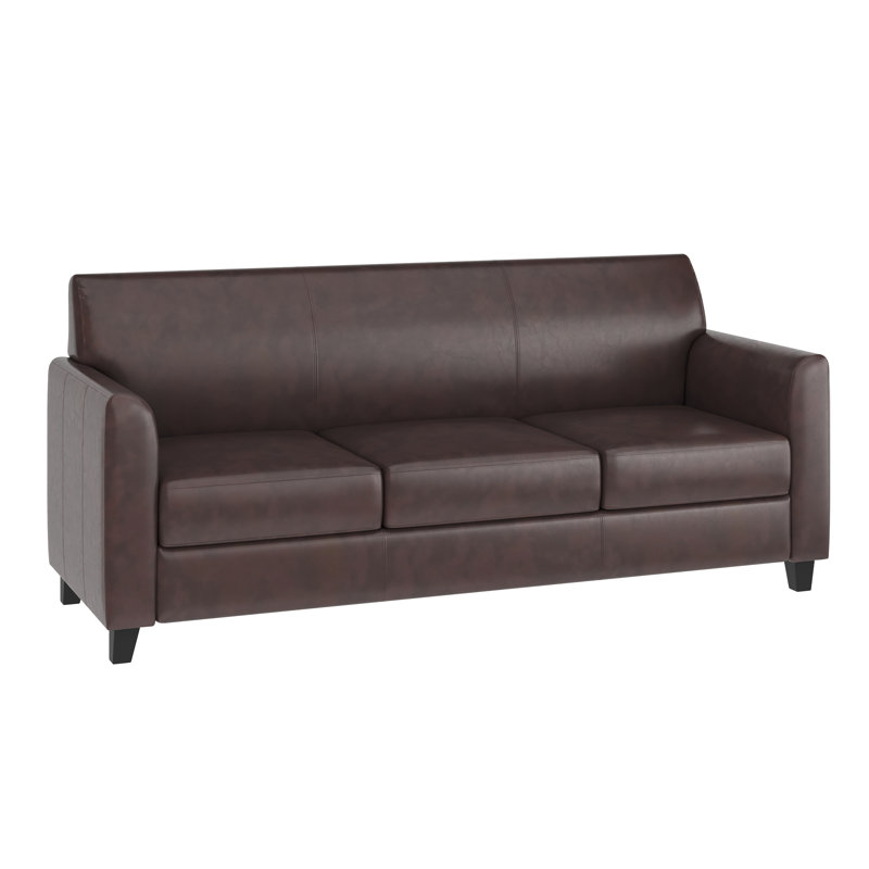 Canapé LeatherSoft Statice Series, Brun, Noir