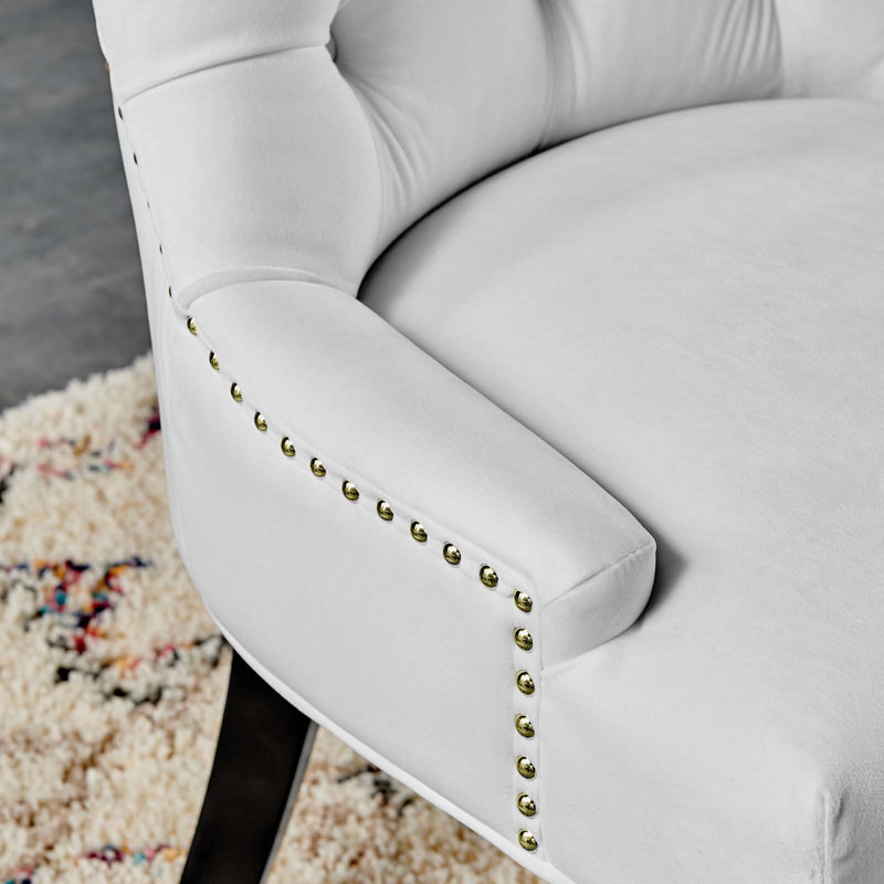 Modway Regent Tufted Performance Velvet Dining Side Chairs, White