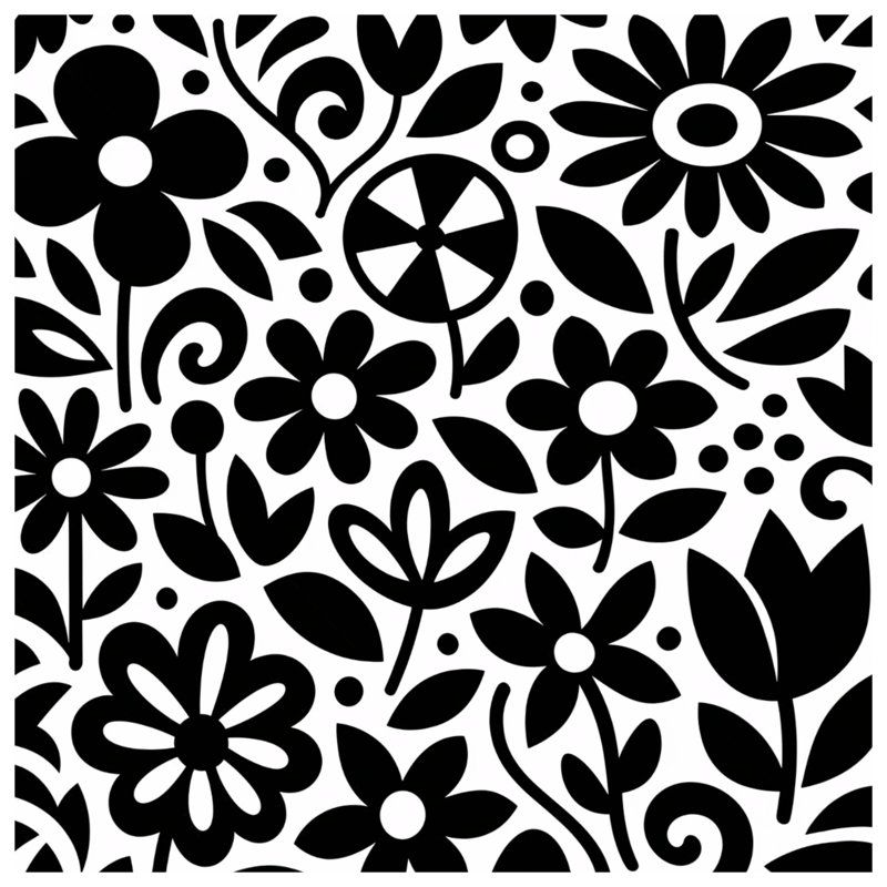 Édredon noir à motif floral, King