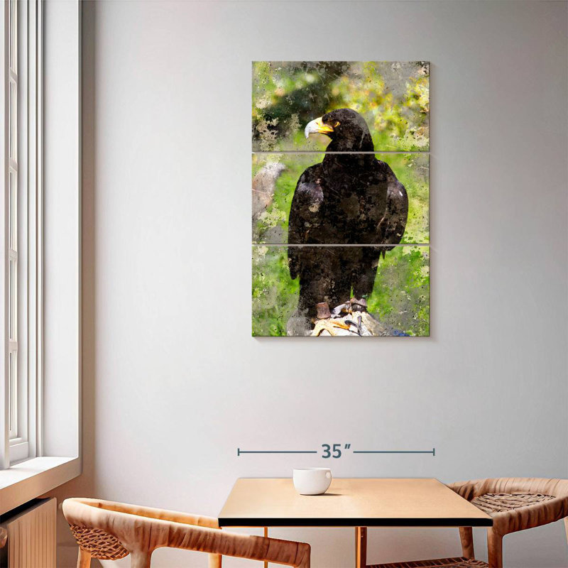Brampt Majestic Black Eagle, 57" H x 36" W