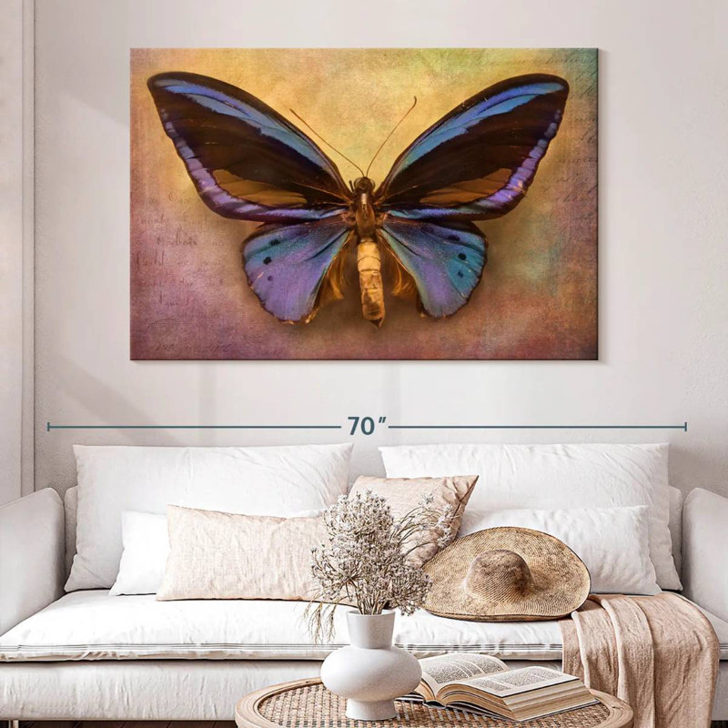 Brampt Purple Butterfly, 34" H x 51" W
