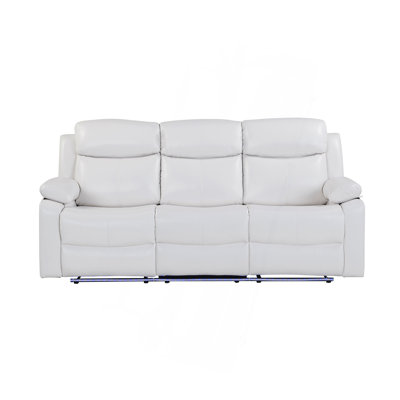 Blanche White Reclining Sofa With LED Lights （Only 1 Sofa）
