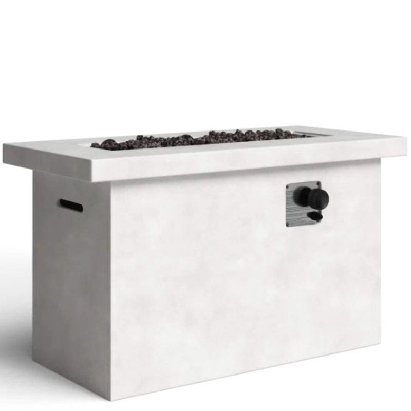 Concrete Patio Fire Pit Table, 24'' H, 50000 , Rust & Weather H Outdoor Heating Output,