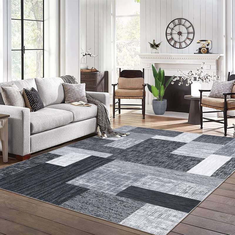 Tapis rectangulaire à motif antidérapant Joray, Rectangle 8 pi x 10 pi