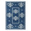 Rug & Kilim’S Contemporary Dhurrie Rug In Blue With White Geometric Medallions