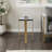 Modern Accent Side Table with Glass Top for Living Room Decor - Slim Narrow End Table with Metall Frame for Room Styling - Gold & Metallic-106720808