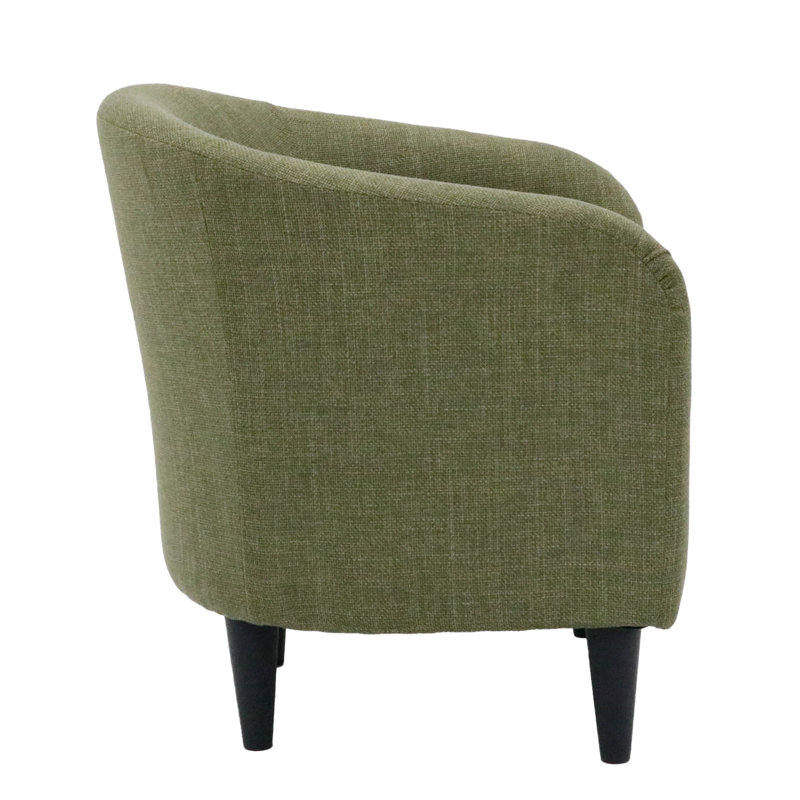 Fauteuil demi-tonneau de 29,50 po de largeur, Mélange de polyester vert