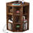 3-Tier Corner Cabinet Storage with USB Ports and Outlets,Corner Cube Storage Organizer for Small Spaces,Retro-533848619