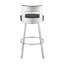Tabouret de bar pivotant avec pieds en acier inoxydable brossé